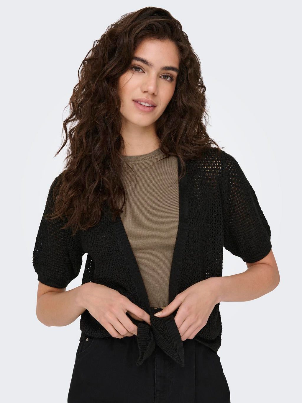 MEHEDI 2/4 KURZE STRICKJACKE