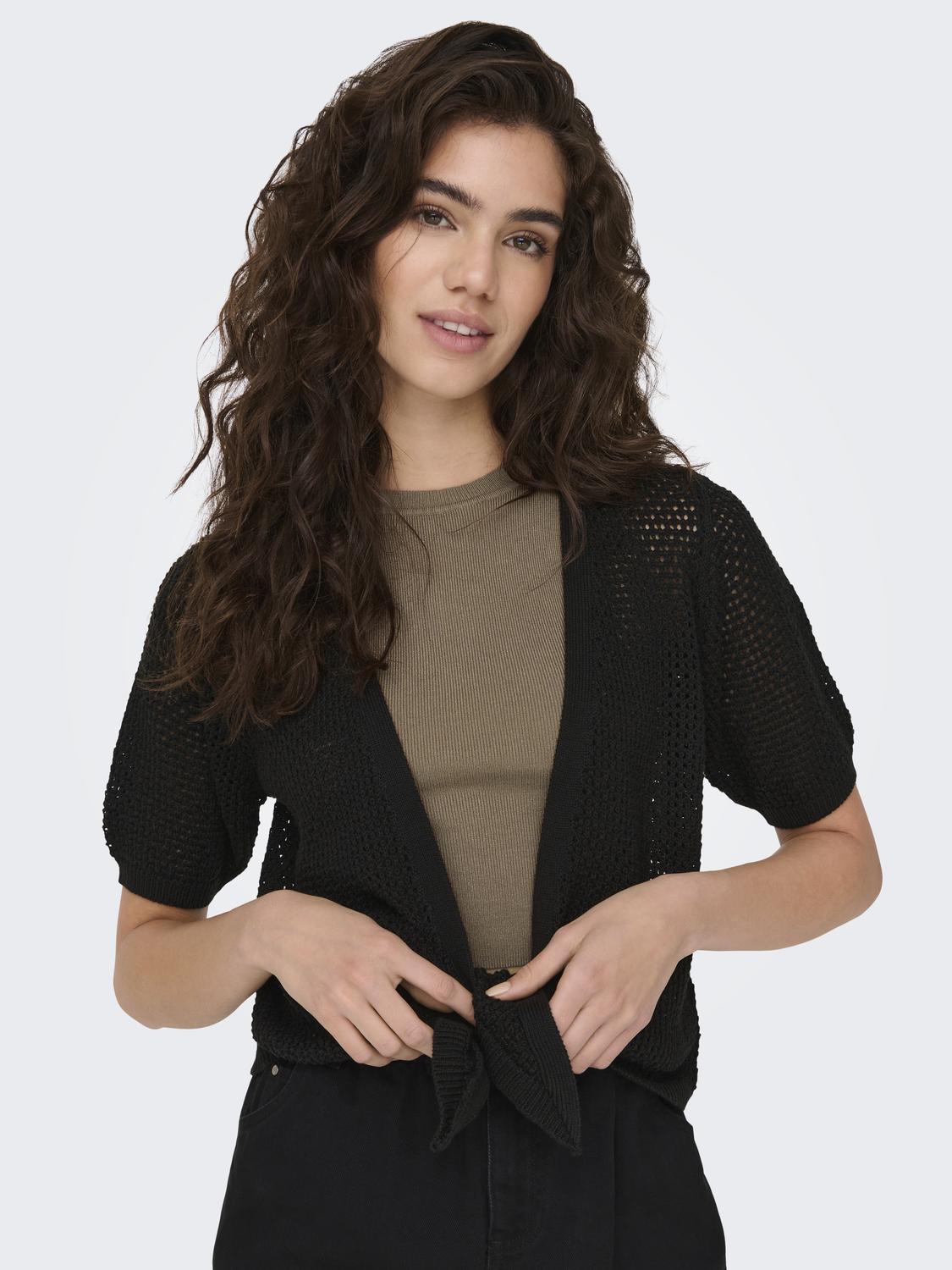 MEHEDI 2/4 KURZE STRICKJACKE