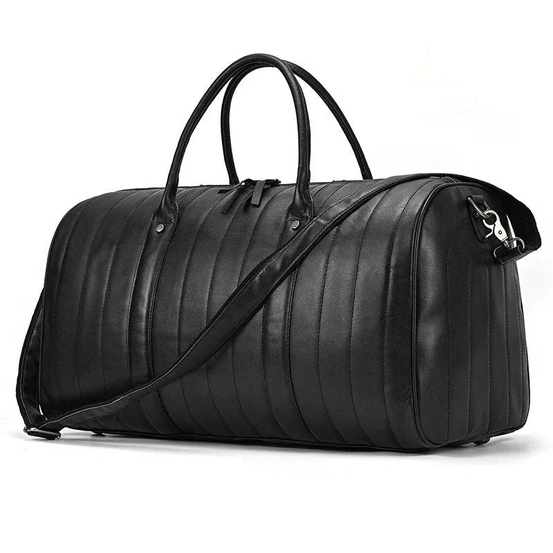 Men's Black Shoulder Traveling Bag