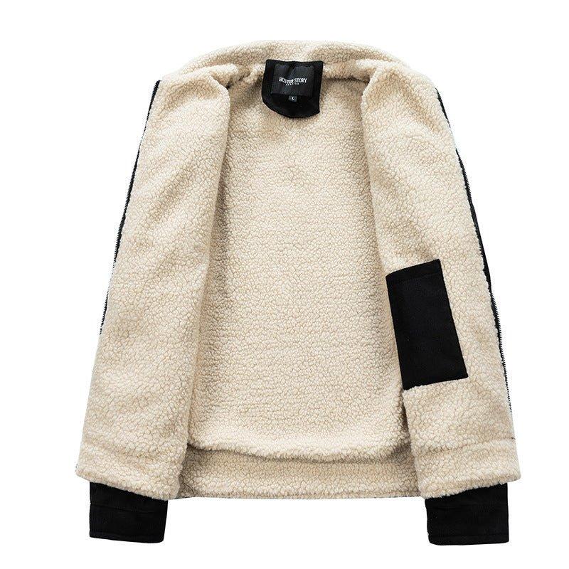 Men's Casual Winter Autumn Cardigan Fleece Jacket