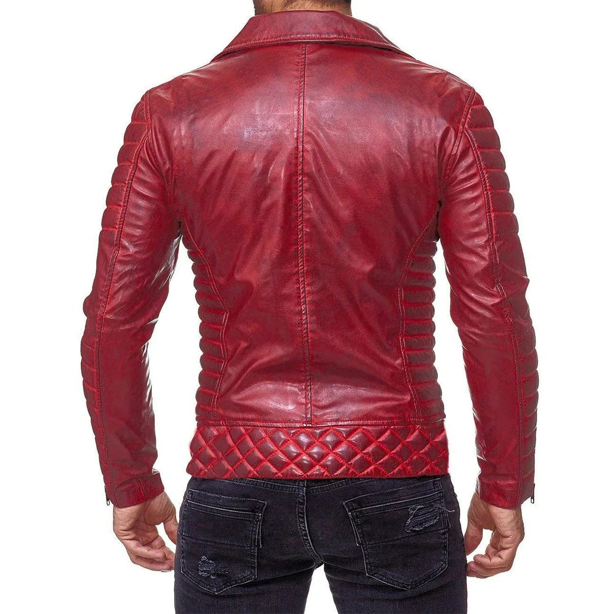 Men's Close Fit PU Leather Jacket