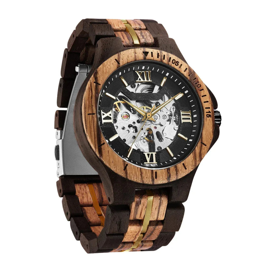 Men's Handmade Wooden Mechanical Automatic Watch