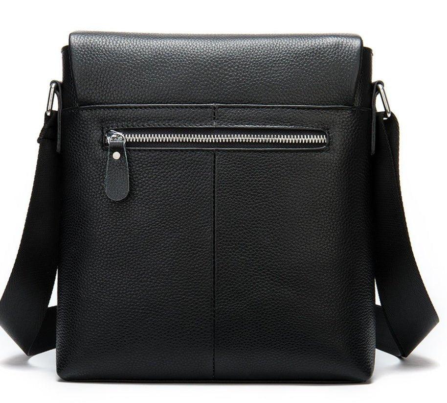 Men's Leather Shoulder Bag With Adjustable Shoulder Strap