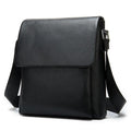 Men's Leather Shoulder Bag With Adjustable Shoulder Strap