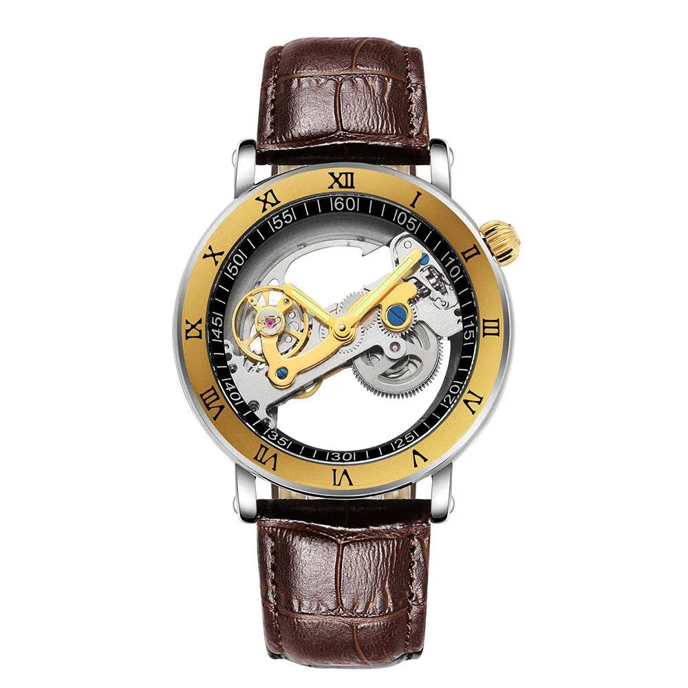 Men's Luminous Waterproof Mechanical Transparent Watch