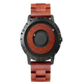 Men's Magnetic Balls Watch With Wooden Strap