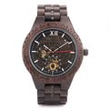 Men's Mechanical 50M Waterproof Wooden Watch