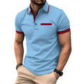 Men's Polo Shirt With Decorative Chest Pocket