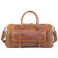 Men's Retro Shoulder Bag Genuine Cowhide Leather Duffle Weekend Bag