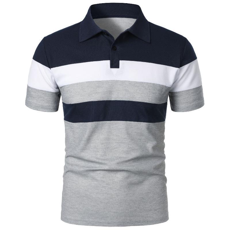 Men's Short Sleeve Polo Shirt With Three Stripes