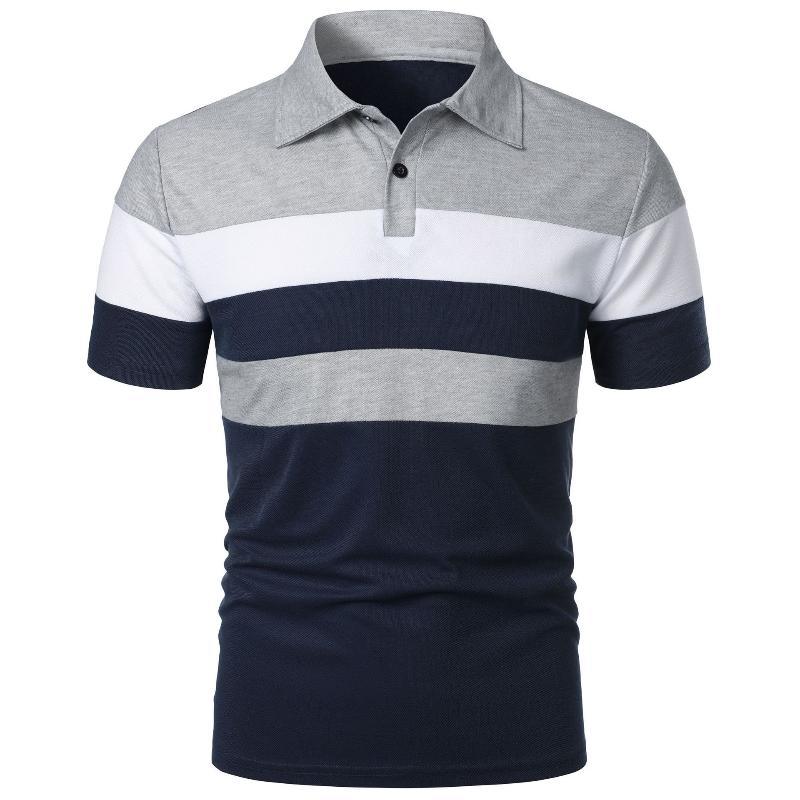 Men's Short Sleeve Polo Shirt With Three Stripes