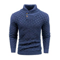 Men's Slim Fit Turtleneck Sweater Designed With Buttons