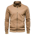 Men's Stand Collar Long-Sleeve Zipper Sweatshirt Sweaters