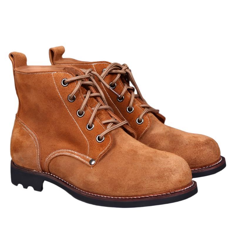 Men's Thick Suede Cowhide Genuine Leather Shoes Boots