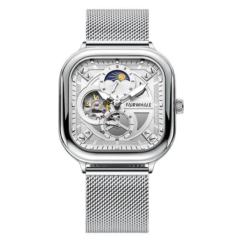 Men's Three Subdials Automatic Mechanical Watch