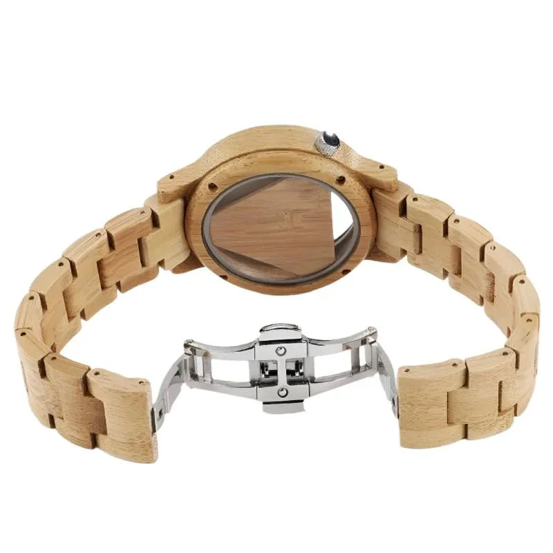 Men's Wooden Triangle Dial Watch