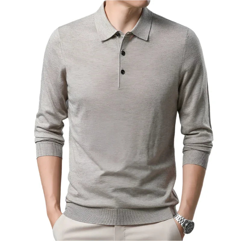Men's Woolen Spring And Autumn Solid Color Sweater