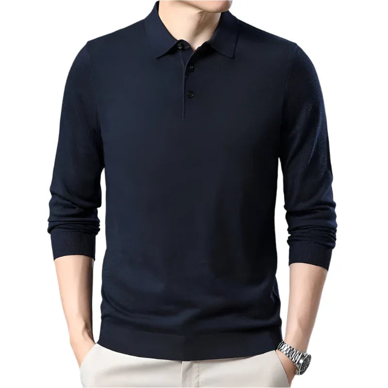 Men's Woolen Spring And Autumn Solid Color Sweater