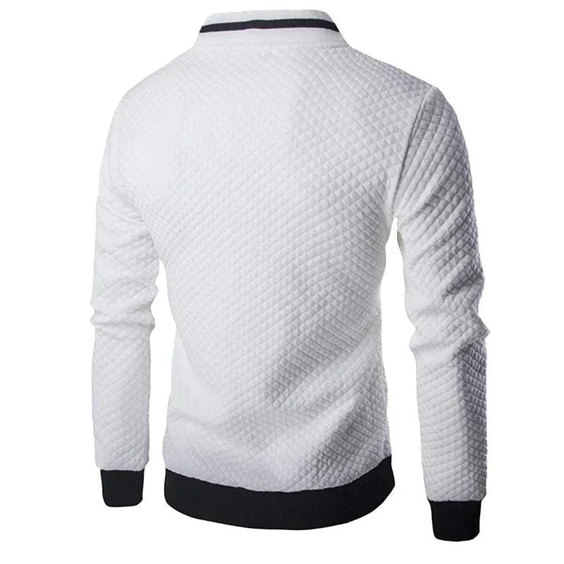 Men's Zipper Mock Neck Sweater