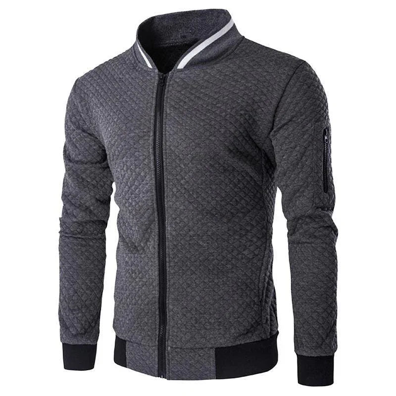 Men's Zipper Mock Neck Sweater