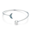 Mermaid's Tail 925 Sterling Silver Pearl Bracelet