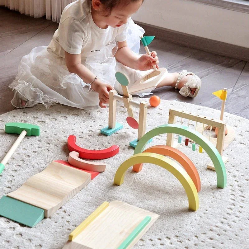 Mini Golf Parent-Child Interactive Educational Wooden Toy