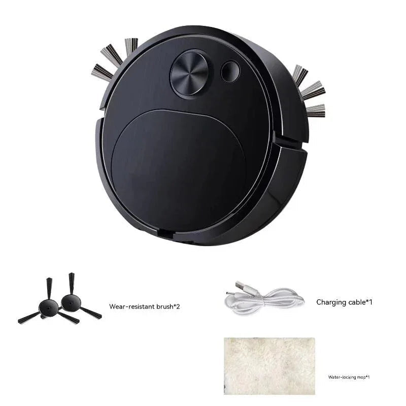 Mini Sweeping Robot Vacuum Cleaner With Attached Brushes