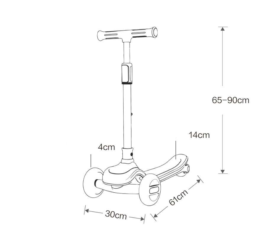 Minimalist 3-18Yrs Foldable Pink Scooter-1