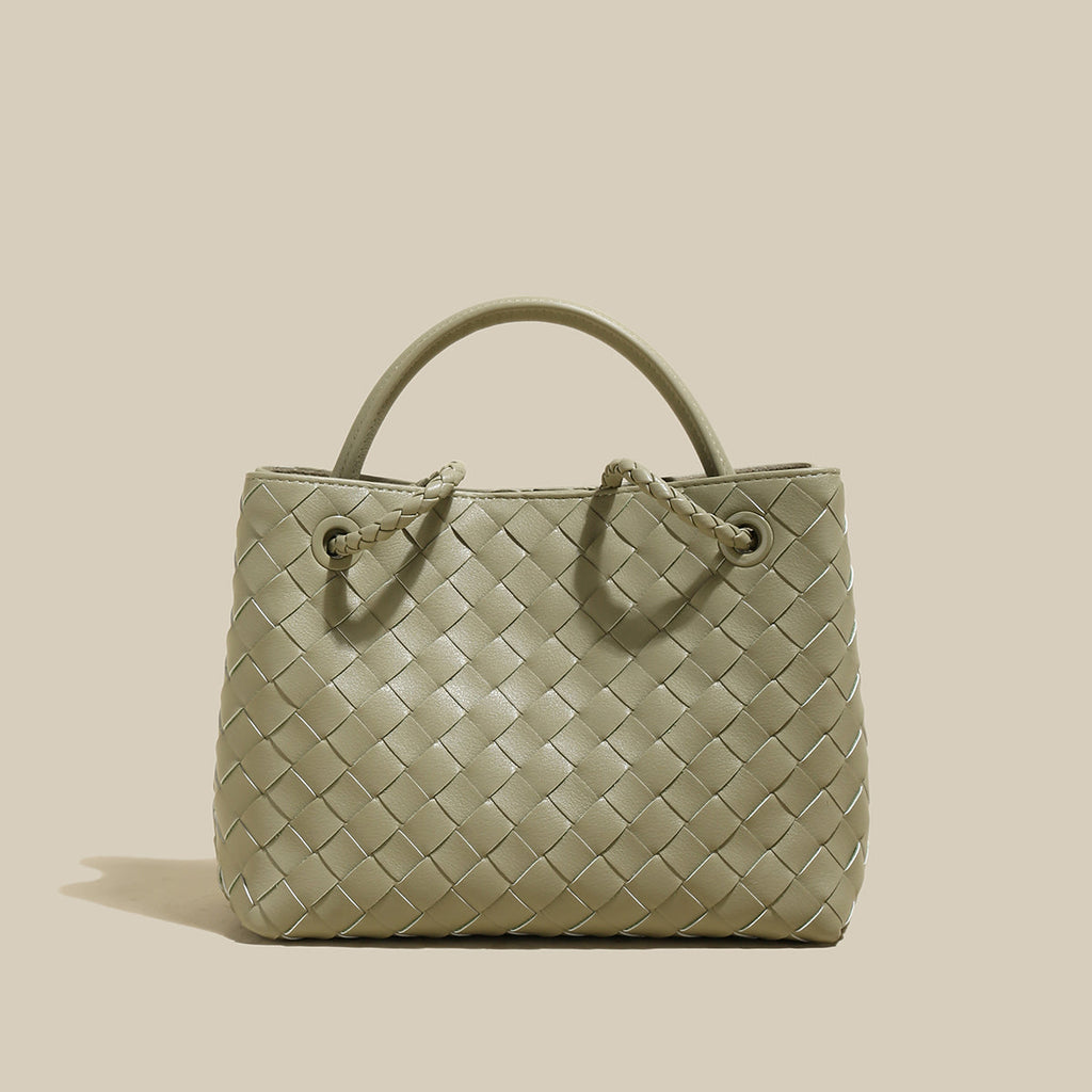 Mint Green Woven Tote Bag