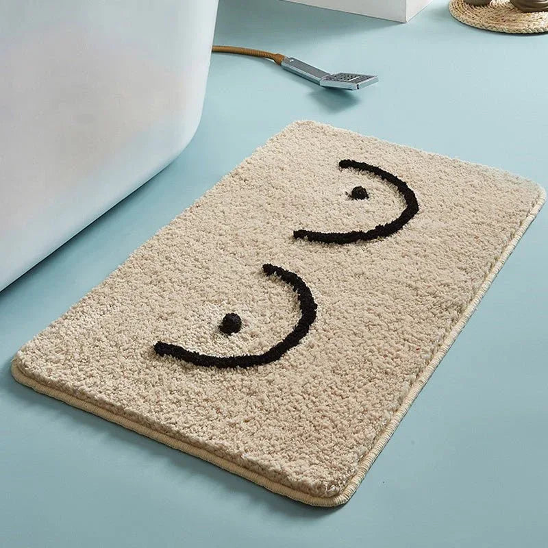 Modern Minimalist Bathroom Water Absorbent Floor Mat Rug