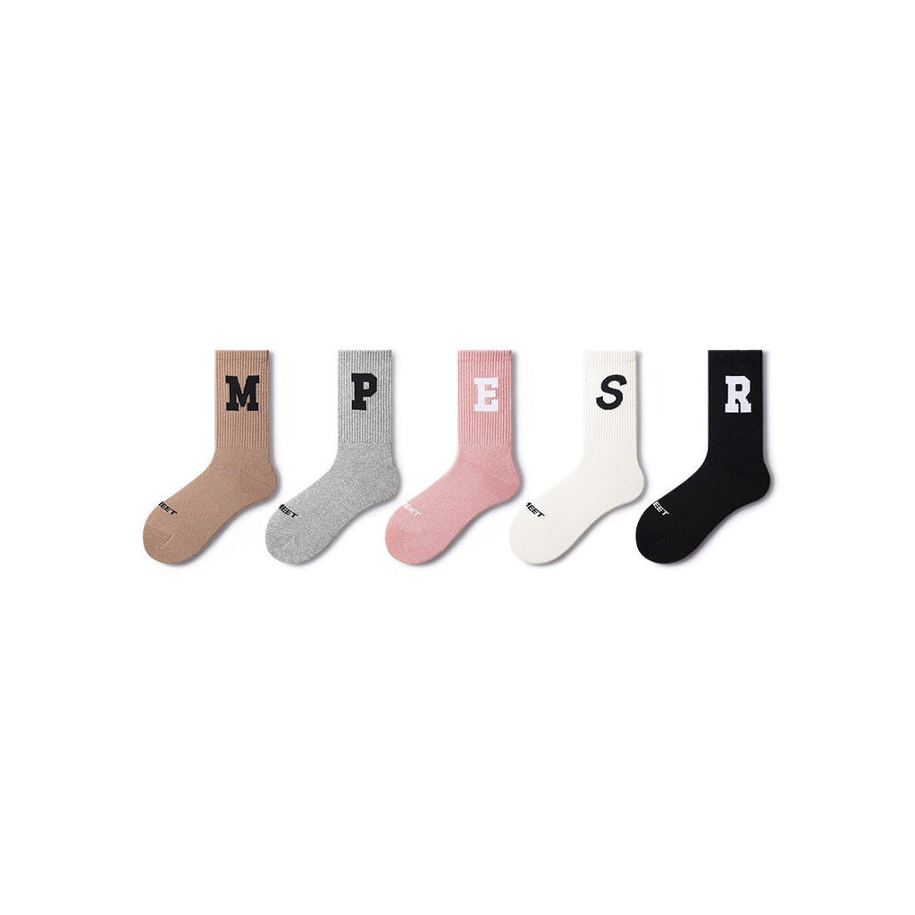 MPESR All-season Women 5pcs Active Crew Socks Set-0