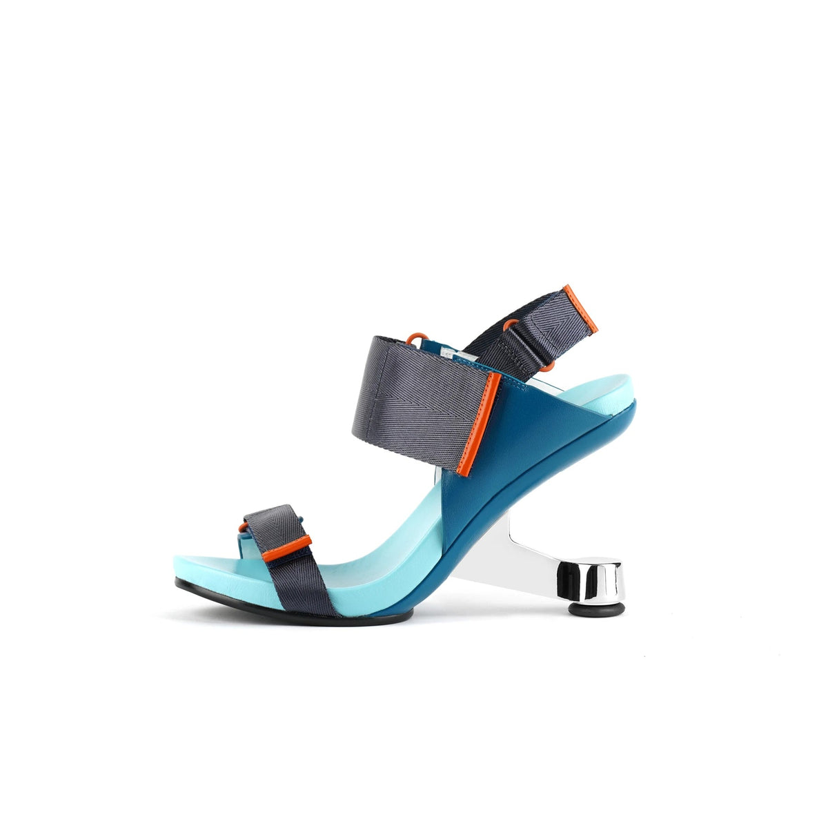Futuristic Multi-Strap Heel-Less Sandals-6