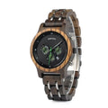 Multifunctional Waterproof Wooden Quartz Watch For Men