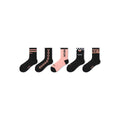 Neon Pink All-season Women 5pcs Active Low Cut Socks Set-0