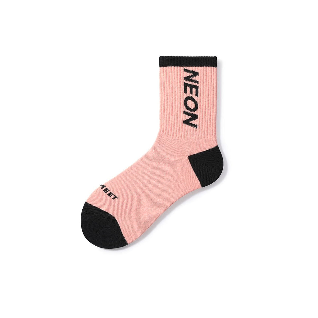 Neon Pink All-season Women 5pcs Active Low Cut Socks Set-3