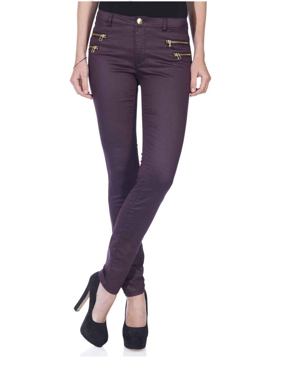OLIVIA REISSVERSCHLUSS-BESCHICHTETE HOSE