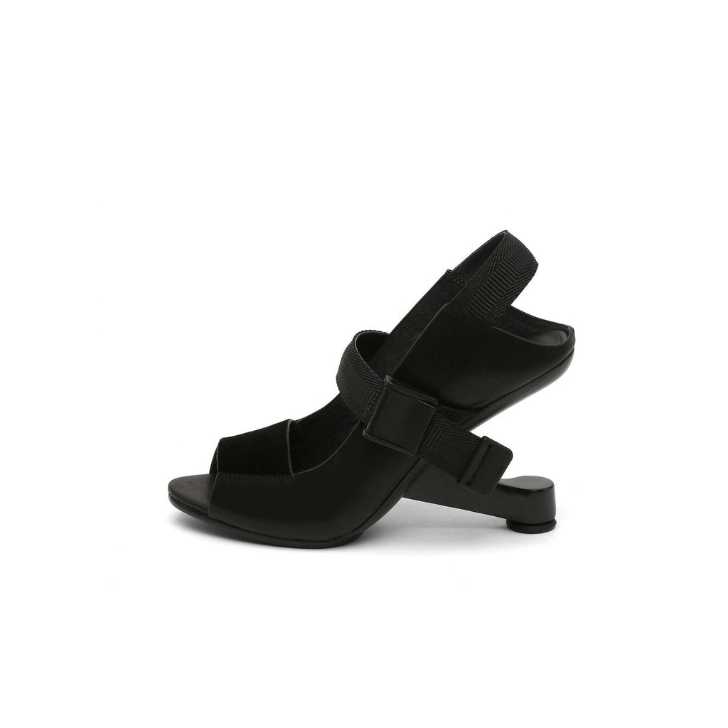 Open Toe Multi Strap Heel-Less Pumps-0