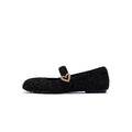 Oriental Split Toe Mary Jane Flat Shoes-0