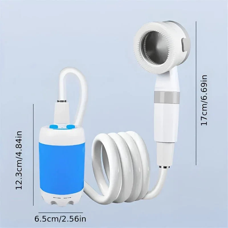 Outdoor Portable Electric Camping Shower With 5000mAh Rechargeable Battery