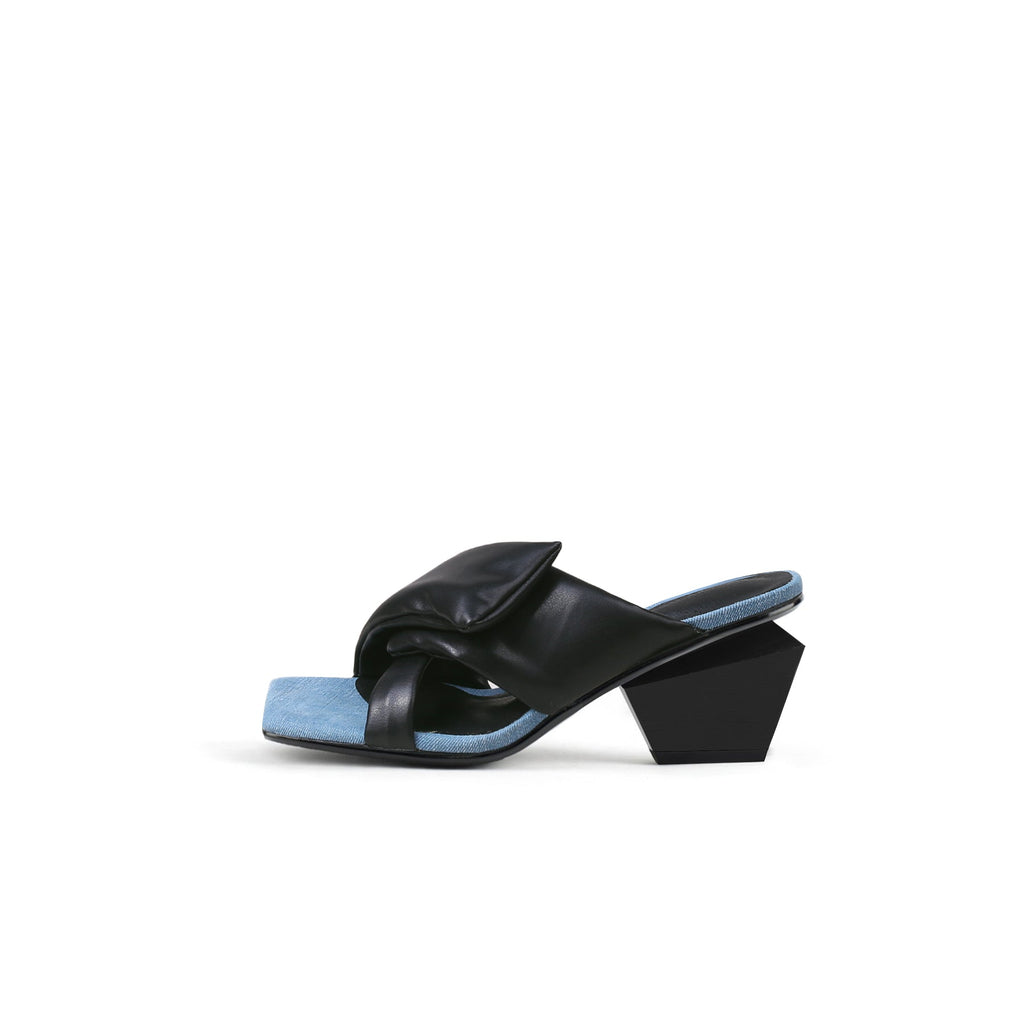 Padded Wrap Open Toe Mules-0