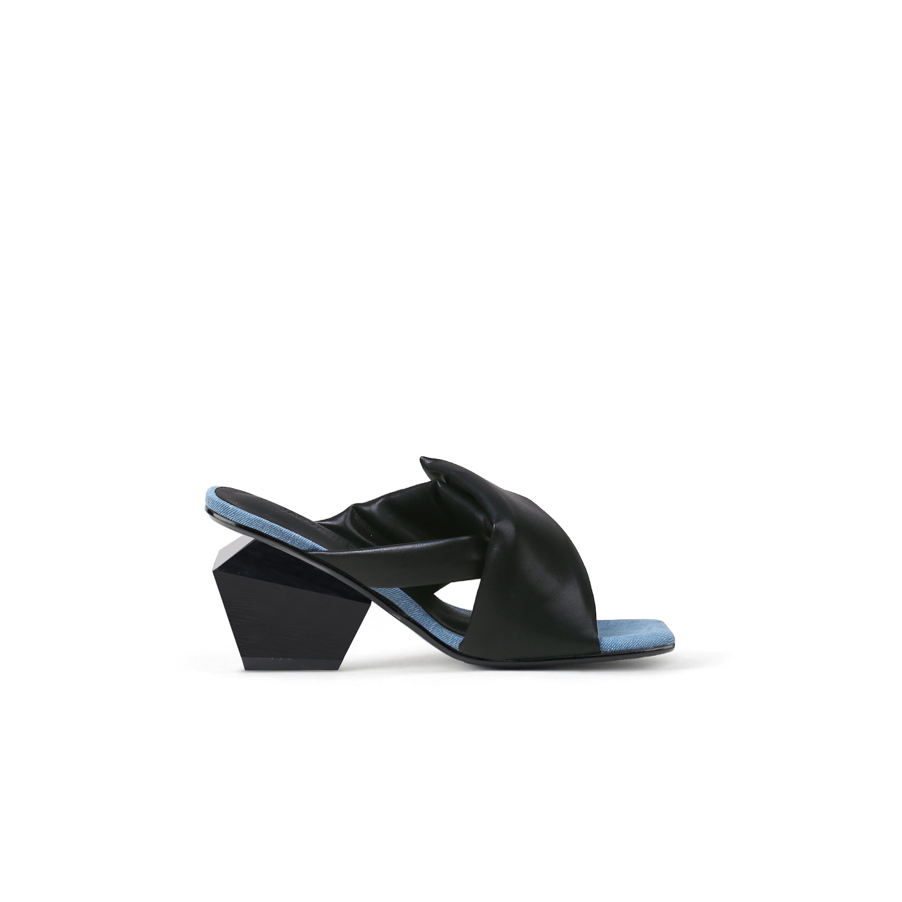 Padded Wrap Open Toe Mules-2