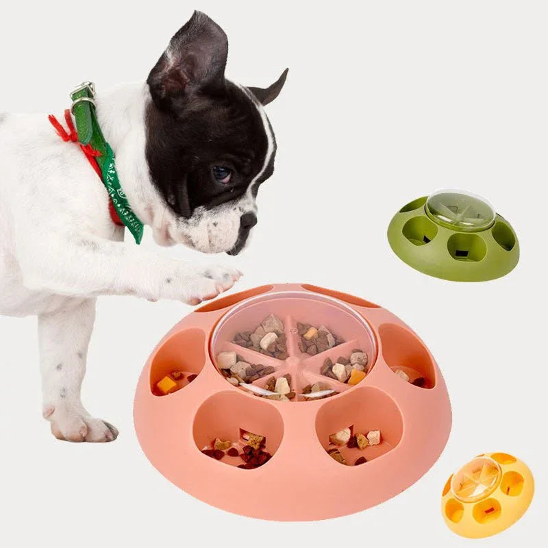 Pet Automatic Press Leakage Device Dog Food Training Leakage Toy Bowl