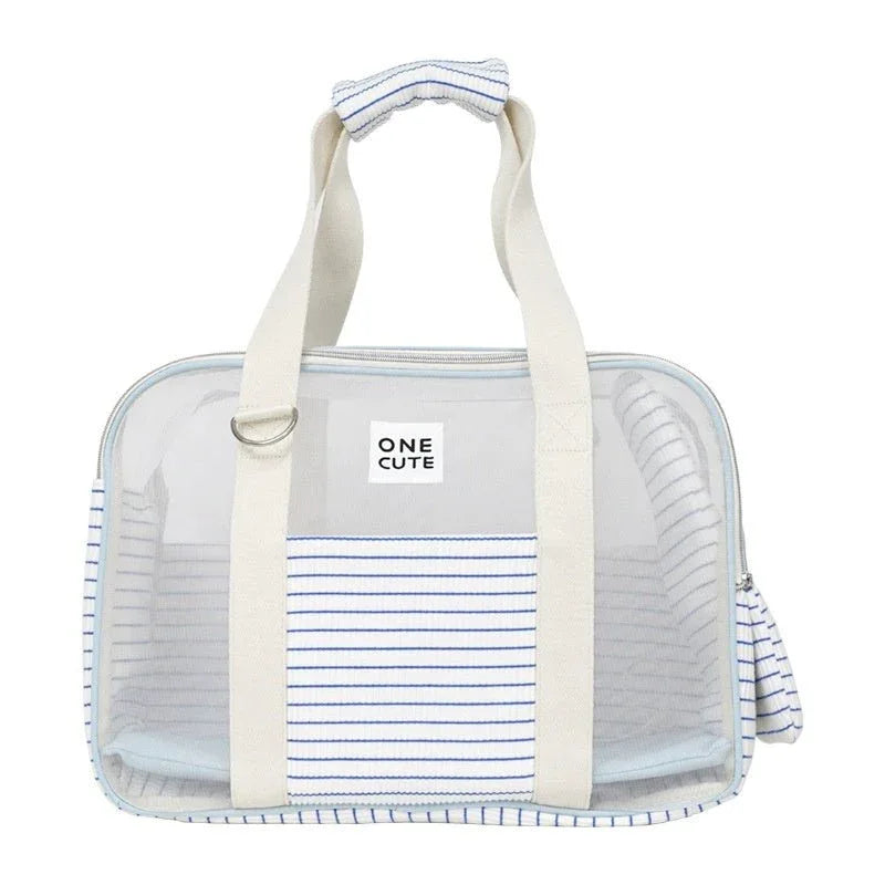 Pet Cat Dog Striped Breathable Shoulder Bag