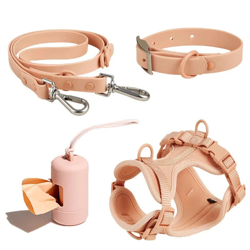 Pet Collar Dog Cat Leash & Harness Set