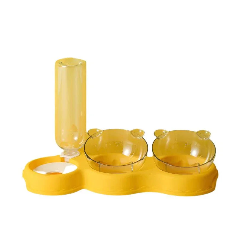 Pet Supplies Cat Dog Triple Bowl