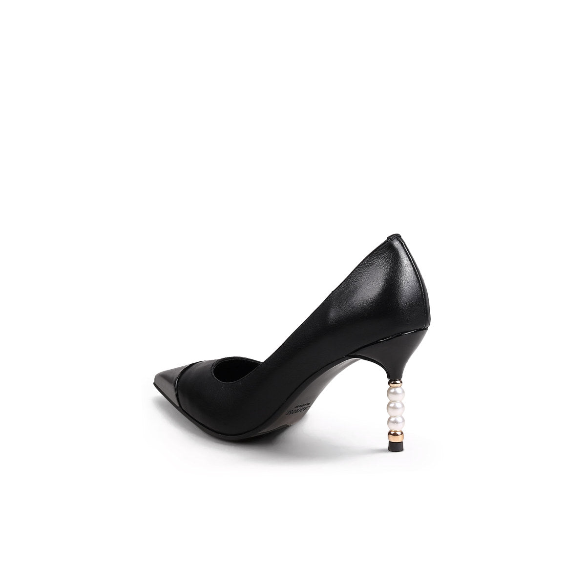 Pointed Toe Pearl Heel Stilettos-3