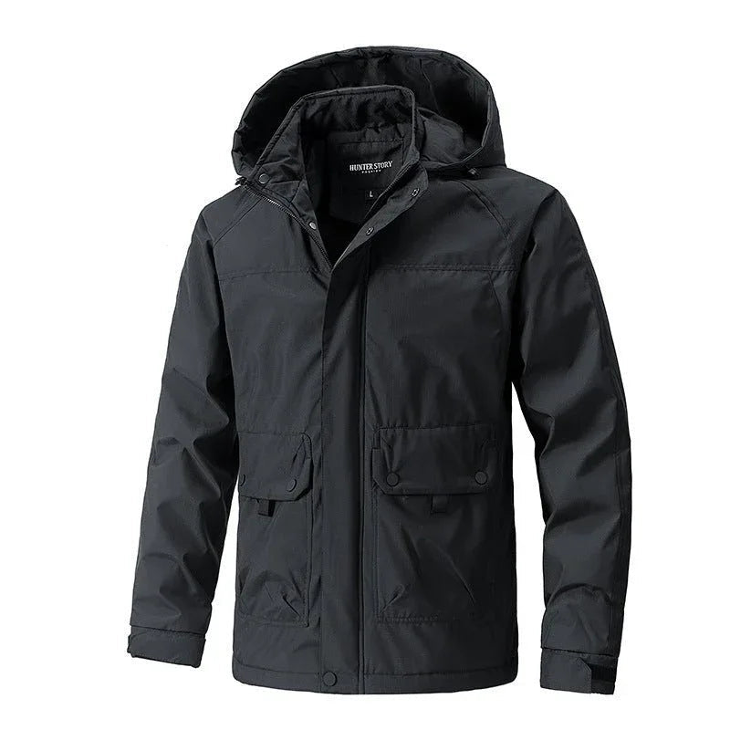 Polyester Hooded Loose Fit Warm Winter & Autumn Jacket