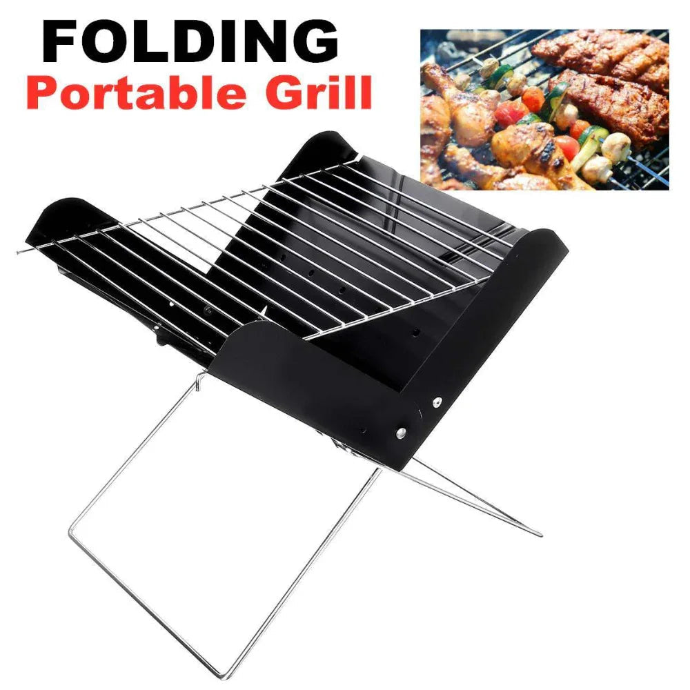Portable Foldable Stainless Steel Outdoor Camping BBQ Grill