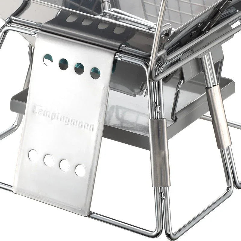 Portable Stainless Steel BBQ Grill Non-Stick Surface Foldable Outdoor Camping Picnic Tool