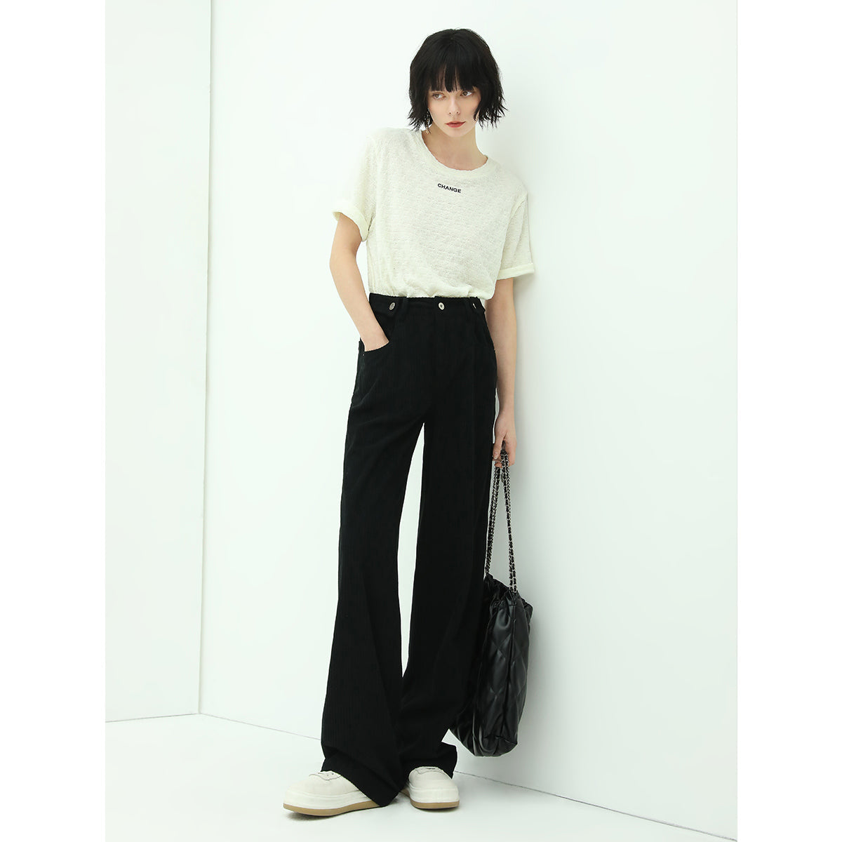 Printed Ivory Tee-2